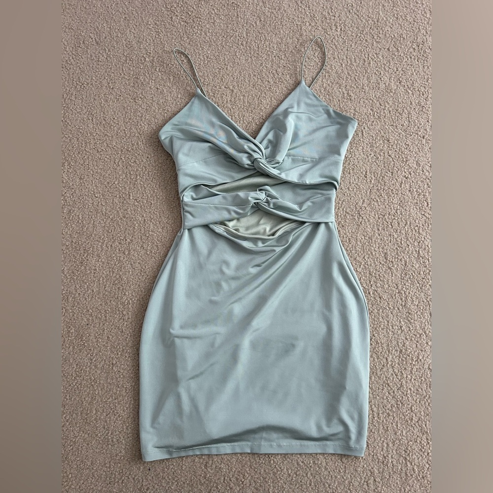 Windsor Sage Green Bodycon Mini Dress